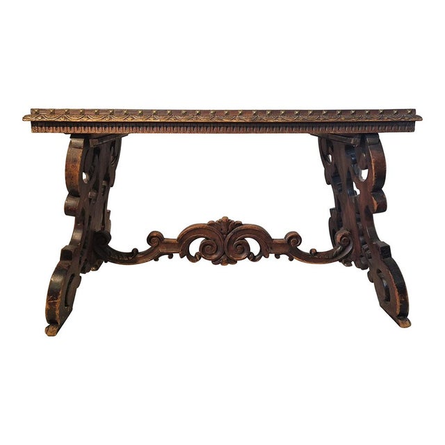 Antique Writing Table, 1980s For Sale - Image 6 of 8