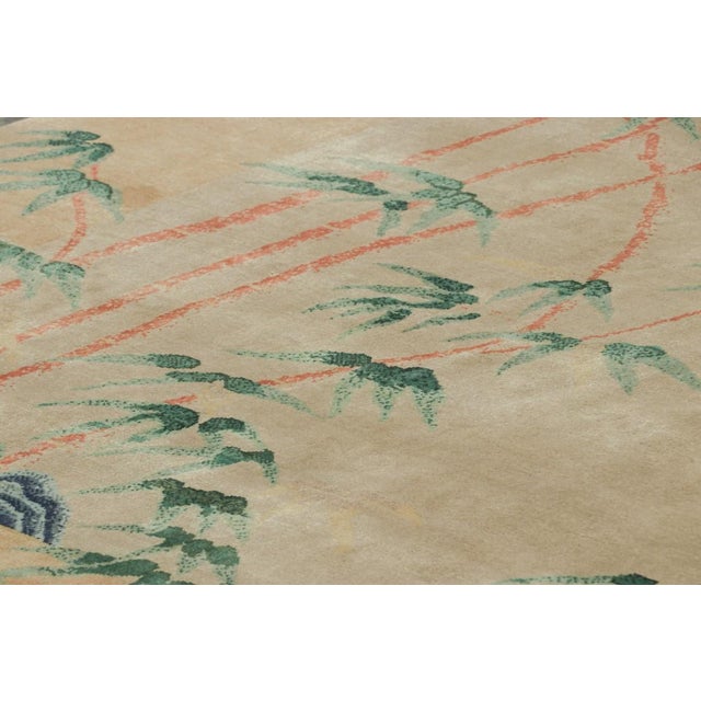 Made with hand-knotted wool, this 9x12 rug is an exciting new addition to Rug & Kilim’s Chinese Art Deco rug collection; a...