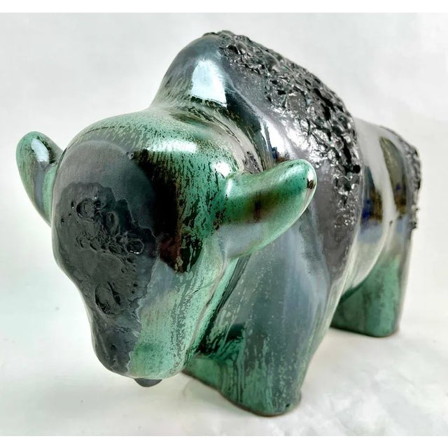 Buffalo Figurine by Otto Gerharz for Otto Keramik For Sale - Image 9 of 12