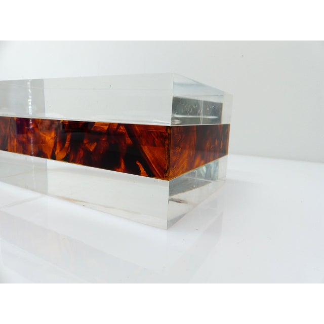 Two-Tone Acrylic Glass Box, 1970 For Sale - Image 3 of 6