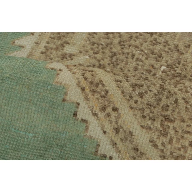 Rug & Kilim Vintage Turkish Runner With Geometric Medallions in Sage Green - Rug & Kilim For Sale - Image 4 of 9