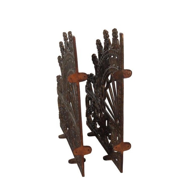 Late 19th Century Aesthetic Wrought Iron Architectural Fan-Form Spandrels C1880 For Sale - Image 5 of 6