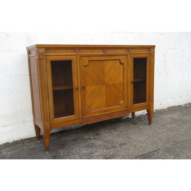 Mid Century Modern Narrow Sideboard Buffet Tv Media Entry Console Table 6275 For Sale - Image 14 of 18