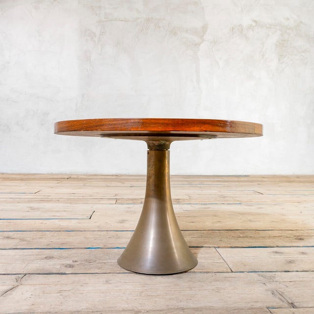 1950s Bronze and Wood Coffee Table by Angelo Mangiarotti, 1950s For Sale - Image 5 of 7