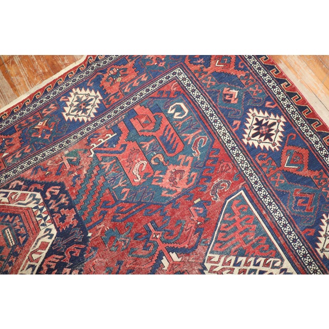 late 19th-century room size magnificent large antique Caucasian Soumak rug features a rare Dragon medallion pattern. The...