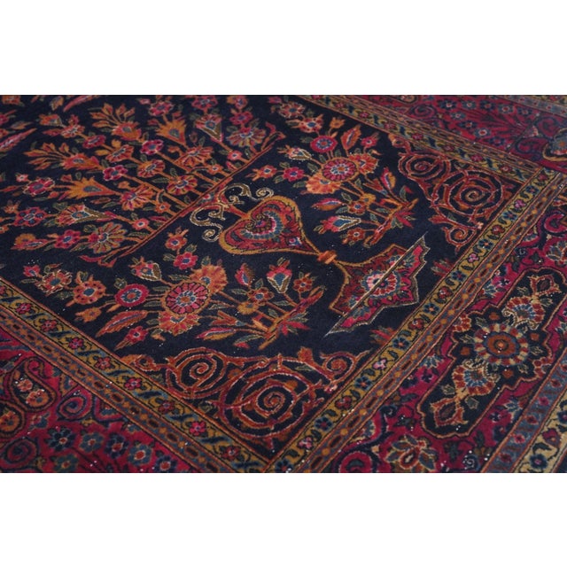 19th Century Antique Manchester Kashan Rug 3'6'' X 4'10'' For Sale - Image 5 of 10