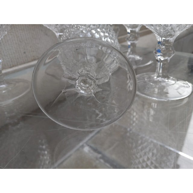 1860s Eapg Boston & Sandwich Diamond Point / Sawtooth Goblets- Set of 4 For Sale - Image 12 of 12