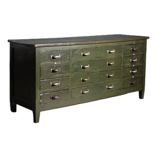 Industrial Lacquered Chest of Drawers For Sale