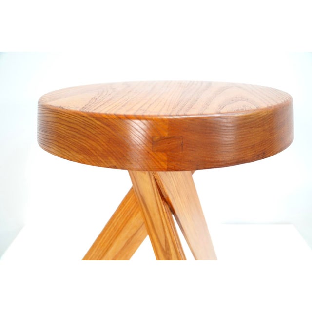 Early S31 Stool in Elm by Pierre Chapo, France, 1970s For Sale - Image 6 of 9