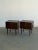 W22 H25.25 D17 D18 with handle Fully restored walnut nightstands in a dark finish. Each unit is structurally sound and...