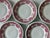 Vintage Mid-Century Modern Shenango Red Lattice & Fruit Pattern Small Plates - Set of 5 For Sale - Image 4 of 10