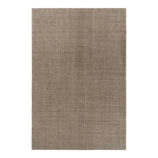 Rug & Kilim’s Oversized Modern Textural Solid Rug in Brown Tones and Striae For Sale
