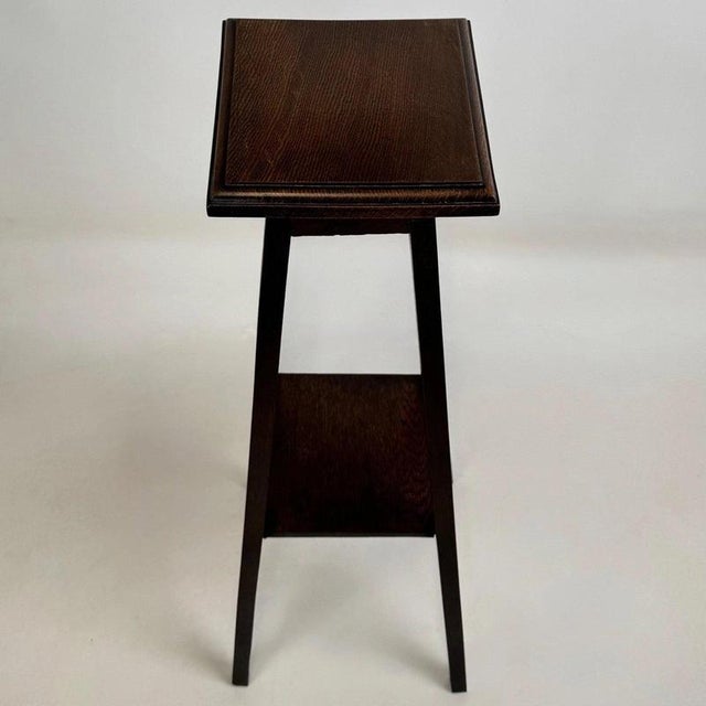 Brown Antique English Oak Planter Stand, 1890s For Sale - Image 8 of 9