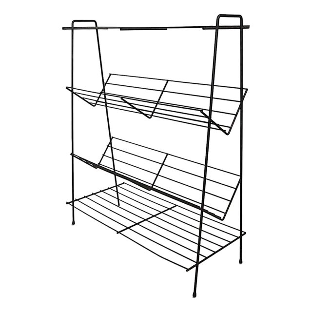 Mid Century Wire Rod Bookshelf Stand C. 1950's For Sale