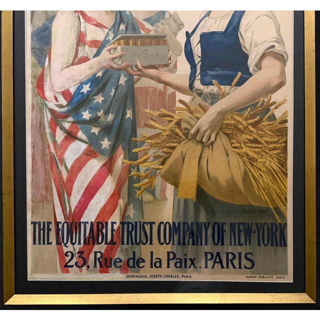 Guillaume Seignac - Emprunt National 6% 1920, French National Loan Lithograph Poster For Sale - Image 4 of 6