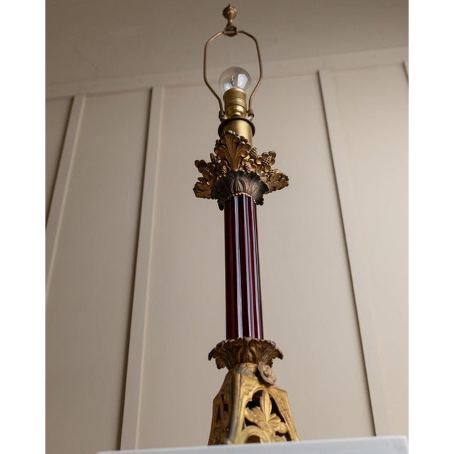 Vintage Brass Table Lamp, USA For Sale - Image 5 of 12