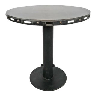 Vintage Iron Gunmetal Bistro Table For Sale
