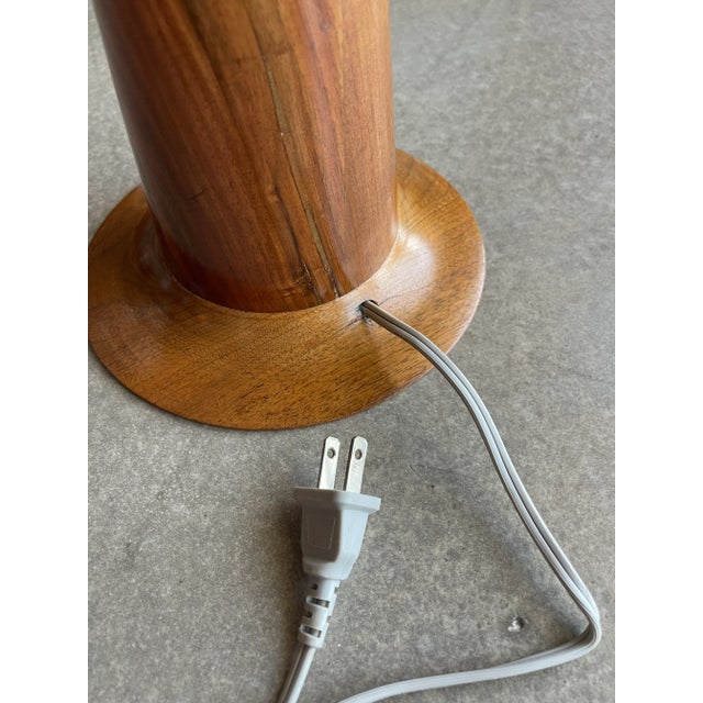 Wood Vintage Sculptural Wood Lamp Space Needle Modeline Powell Style Mid Century For Sale - Image 7 of 12