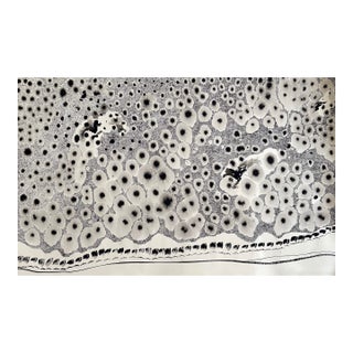 Barbara Beck 1970s Black Abstract Acrylic Painting on Paper - Unframed For Sale