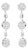 14K White Gold 2.00 Cttw Diamond Composite Cluster Floral Drop Earrings (I-J Color, I1-I2 Clarity) For Sale