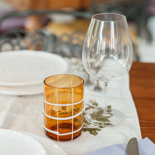 Contemporary Twiddle Tumbler (Set of 6) - Amber For Sale - Image 3 of 6
