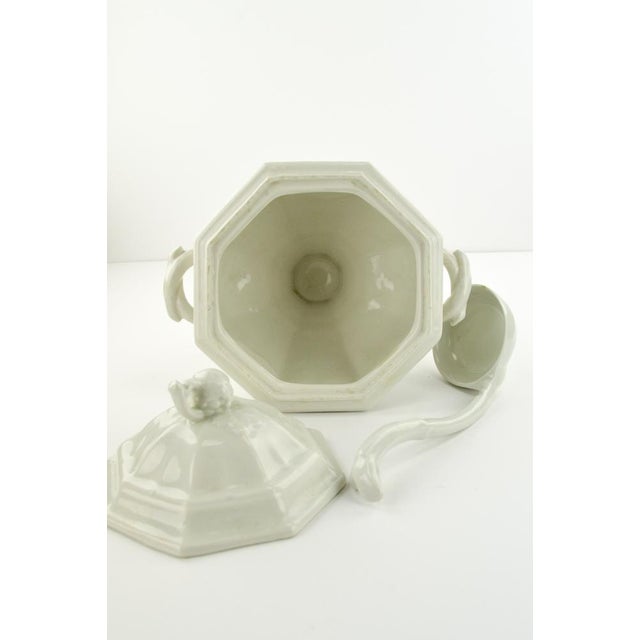 Red Cliff White Ironstone Tureen & Ladle Chairish