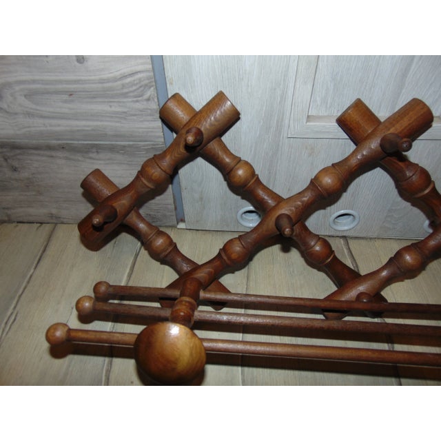 Industrial Vintage Wooden Rack, 1970s For Sale - Image 3 of 7