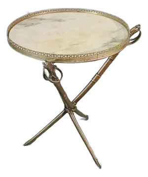 Sword Form Marble Top Gueridon