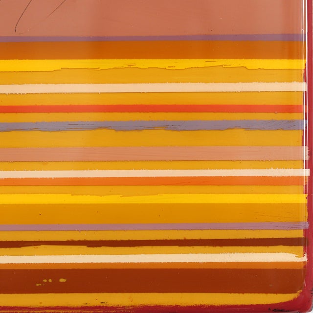 Contemporary In Tune 68 - Small Modern Resin Warm Tone Minimalist Original Artwork by Ricky Hunt For Sale - Image 3 of 9