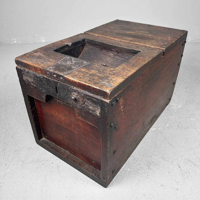 Antique Wooden Zenibako Temple Offering Box, 1890s For Sale - Image 15 of 15