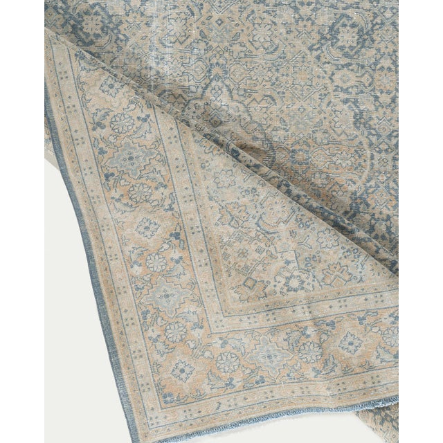 Vintage Circa 1940 Lightly Distressed Tabriz Rug 7'7 X 10'8 For Sale - Image 11 of 13