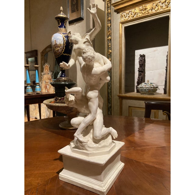 19th Century Italian Renaissance White Glazed Porcelain Figurine Group For Sale - Image 6 of 16