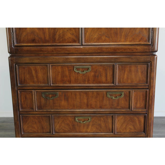 Wood Mid Century Walnut Highboy Chest of Drawers For Sale - Image 7 of 10