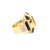 Vintage 18k Yellow Gold, Citrine, Onyx, and Diamond Cocktail Ring For Sale - Image 10 of 12