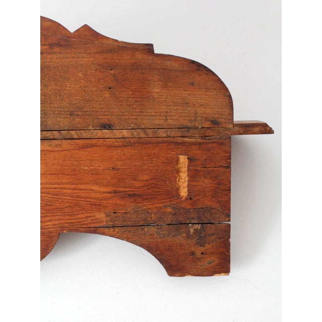 Antique Folk Art Carved Wood Wall Shelf For Sale - Image 16 of 16