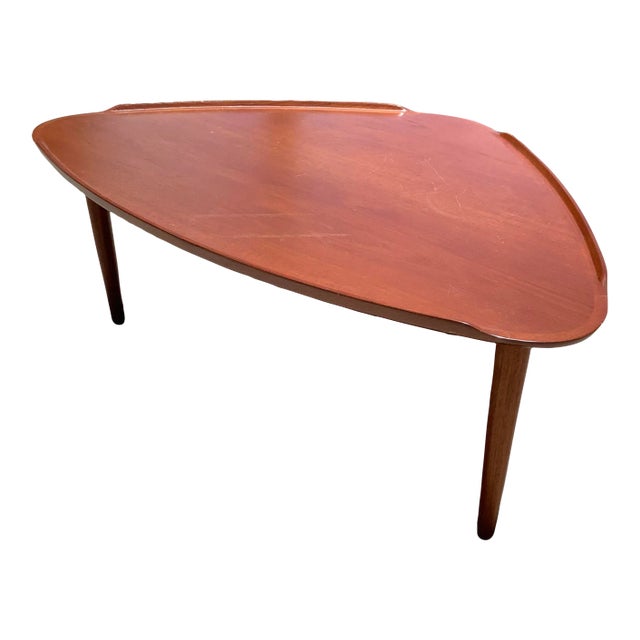 1950's Danish MCM Teak Boomerang Coffee Table by William Watting For Sale
