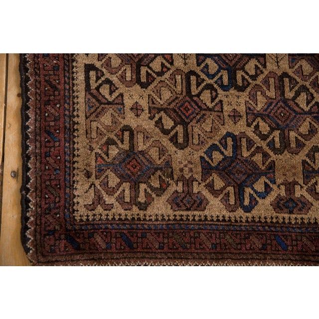Vintage Belouch Square Rug 2'11" X 4'2" For Sale In New York - Image 6 of 8