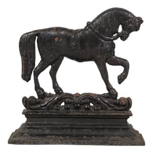 Antique Victorian Arabian Horse Cast Iron Doorstop