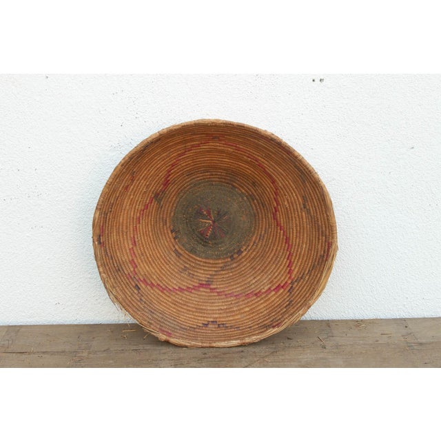 19th Century Antique Floral Motif Harvesting Basket For Sale - Image 5 of 7