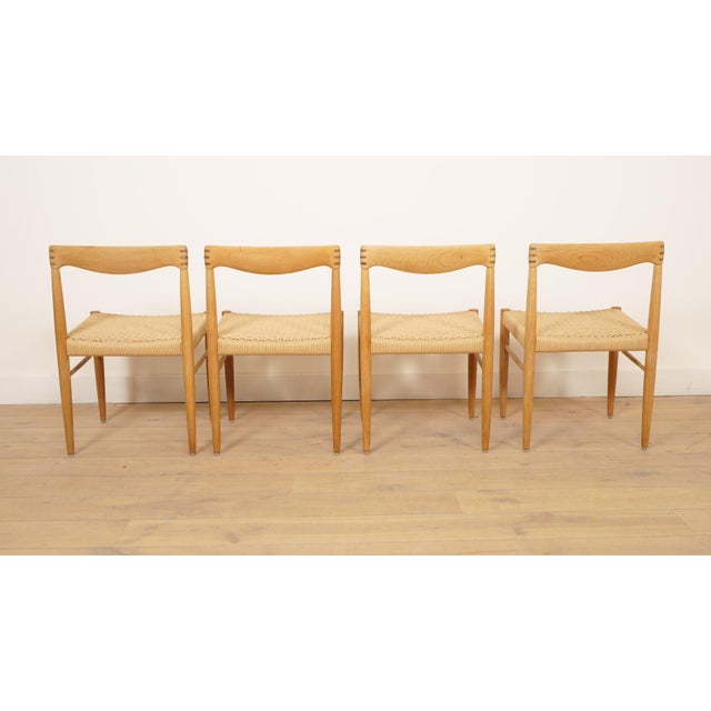 Vintage Oak Dining Chairs by H.W. Klein for Bramin, 1950s, Set of 4 For Sale - Image 6 of 15