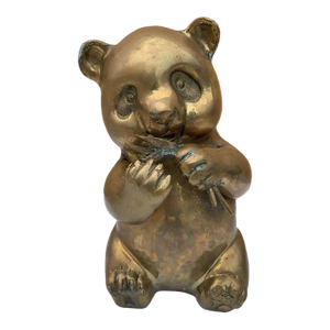MCM Brass Panda Statue Figurine