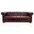 A handsome vintage Chesterfield sofa dating to the 1970s, upholstered in rich burgundy leather with deep button tufting,...