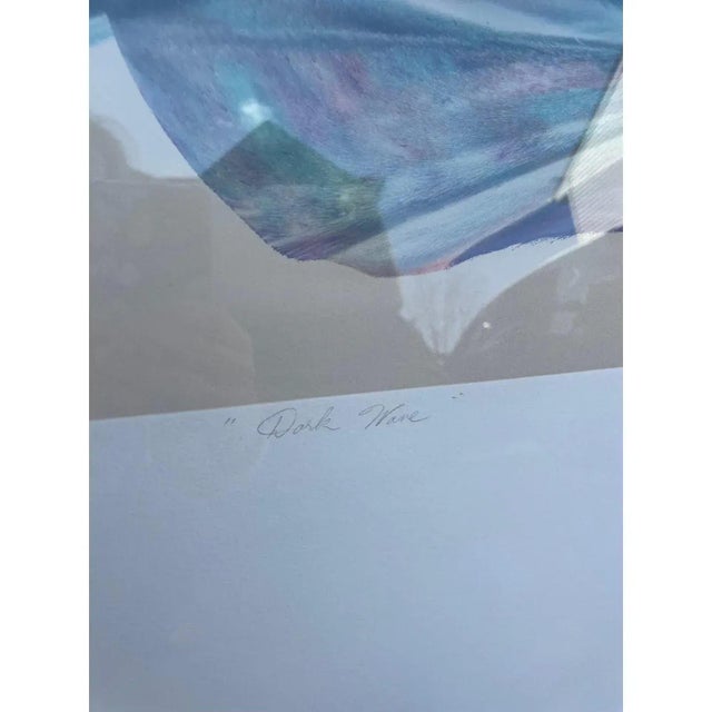 Dark Wave” Monoprint Framed Art by Michael John March For Sale - Image 4 of 6