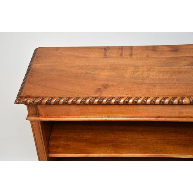 Antique Walnut Open Bookcase, 1920 For Sale - Image 9 of 11