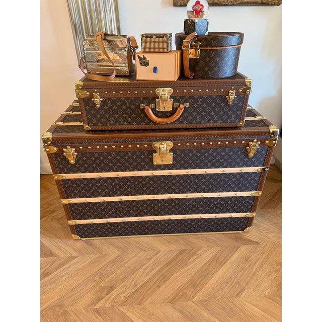 Vintage Round Hat Box in Monogram Metal from Louis Vuitton, 2000s For Sale - Image 16 of 17