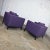 Contemporary Modern Purple Plum Tone Tuxedo Style Club Chairs by Baker a Pair For Sale - Image 3 of 13