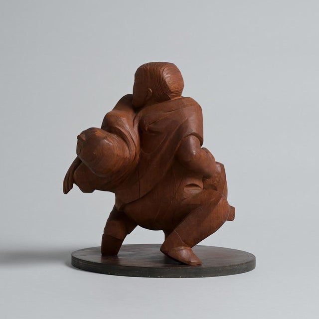 Jan Keustermans, Figurative Statue, 1970s, Teak For Sale - Image 8 of 18