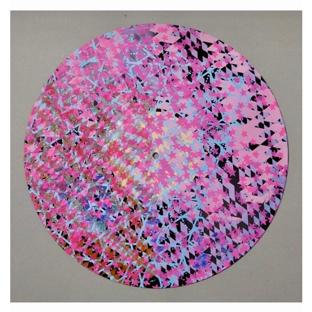 William Weege, Mixed Media Pop Art Abstract Painting on Vinyl Record LP Wall Sculpture Weege, 1976 For Sale In Miami - Image 6 of 9