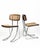 Mid-Century Modern Vintage Cantilever Chairs in Chrome, Wood and Vienna Straw, 1970s, Set of 4 For Sale - Image 3 of 14