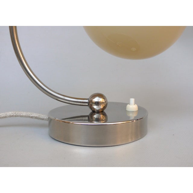 Vintage Bauhaus Bedside Lamp with Beige Cased Glass Shade, 1920s For Sale - Image 16 of 18